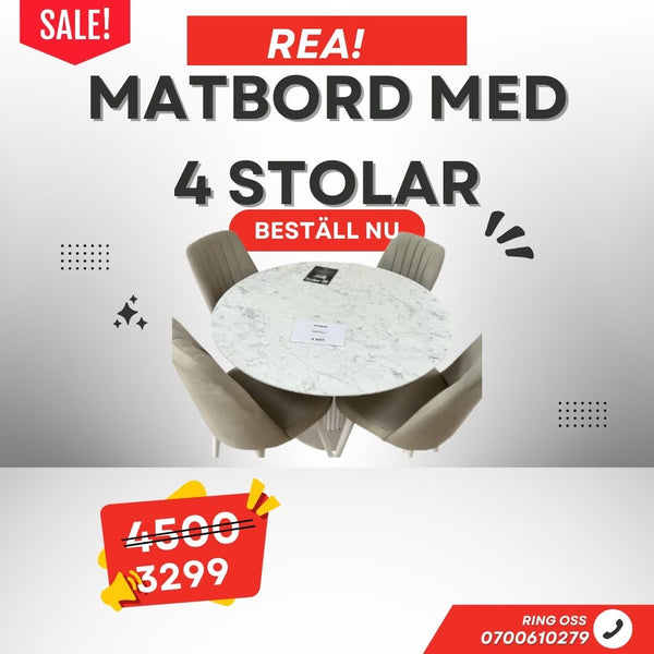 Matbord - 4 stolar